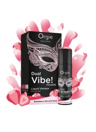 Съедобный жидкий вибратор Dual Vibe! со вкусом клубничного джина с тоником - 15 мл. - ORGIE - купить с доставкой в Рубцовске