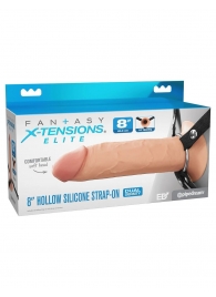 Полый страпон на ремнях 8’’ Hollow Silicone Strap-on - Pipedream - купить с доставкой в Рубцовске