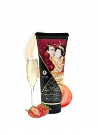 Массажный крем для тела с ароматом клубники и шампанского Sparkling Strawberry Wine - 200 мл. - Shunga - купить с доставкой в Рубцовске