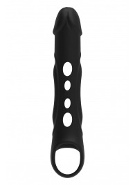 Черная насадка-удлинитель Vibrating Extender With Remote с вибрацией - Dream Toys - в Рубцовске купить с доставкой