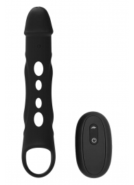 Черная насадка-удлинитель Vibrating Extender With Remote с вибрацией - Dream Toys - в Рубцовске купить с доставкой