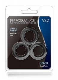 Набор из 3 черных эрекционных колец Black Small Penis Rings - Blush Novelties - в Рубцовске купить с доставкой
