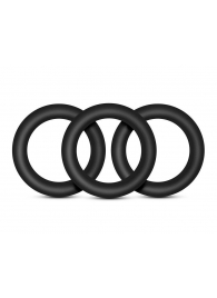 Набор из 3 черных эрекционных колец Black Small Penis Rings - Blush Novelties - в Рубцовске купить с доставкой
