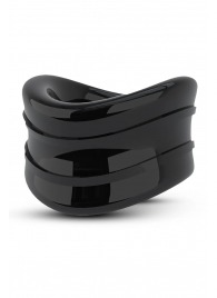 Черное эрекционное кольцо на мошонку Beef Ball Stretcher Snug - Blush Novelties - в Рубцовске купить с доставкой