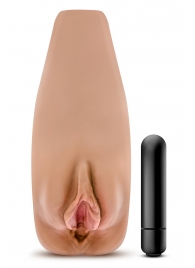 Маструбатор-вагина с вибрацией Soft   Wet Renata Realistic Tan Masturbator - Blush Novelties - в Рубцовске купить с доставкой