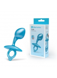 Голубая анальная пробка для массажа простаты Bulb Silicone Prostate Plug - 10,7 см. - b-Vibe - в Рубцовске купить с доставкой