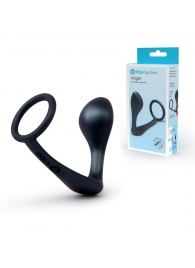 Черное эрекционное кольцо со стимулятором простаты Ringer Cock Ring   Plug - b-Vibe - в Рубцовске купить с доставкой