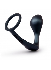 Черное эрекционное кольцо со стимулятором простаты Ringer Cock Ring   Plug - b-Vibe - в Рубцовске купить с доставкой