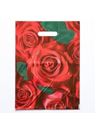 Пакет с цветочным принтом и вырубной ручкой (30х40 см) - Сима-Ленд - купить с доставкой в Рубцовске
