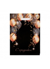 Пакет с вырубной ручкой и принтом в виде шариков (30х40 см) - Сима-Ленд - купить с доставкой в Рубцовске