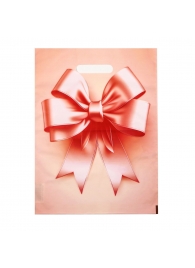 Пакет с принтом в виде банта с вырубной ручкой (30х40 см) - Сима-Ленд - купить с доставкой в Рубцовске