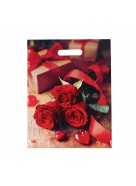 Пакет с принтом в виде роз (31х40 см) - Сима-Ленд - купить с доставкой в Рубцовске