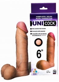 Насадка для страпона фаллической формы UNICOCK 6  - 18 см. - LOVETOY (А-Полимер) - купить с доставкой в Рубцовске