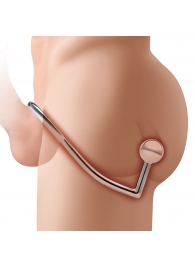 Кольцо на пенис с анальным стимулятором Stainless Steel Anal Hook   Cock Ring - BlueLine - в Рубцовске купить с доставкой