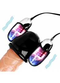 Черная стимулирующая насадка для головки полового члена Multi Speed Vibrating Penis Head Teaser - XR Brands - в Рубцовске купить с доставкой