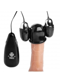 Черная стимулирующая насадка для головки полового члена Multi Speed Vibrating Penis Head Teaser - XR Brands - в Рубцовске купить с доставкой