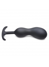 Черный массажер простаты с утяжелителями Premium Silicone Weighted Prostate Plug XL - 20,8 см. - XR Brands - в Рубцовске купить с доставкой