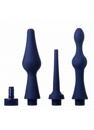Набор из 3 универсальных насадок для анального душа Universal 3 Piece Silicone Enema Attachment Set - XR Brands - купить с доставкой в Рубцовске