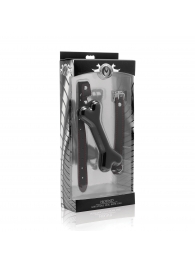 Черный кляп в форме косточки Hound Adjustable Dog Bone Gag - XR Brands - купить с доставкой в Рубцовске