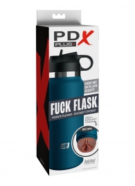 Смуглый мастурбатор-вагина в синей колбе F*ck Flask - Pipedream - в Рубцовске купить с доставкой