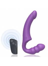 Фиолетовый безремневой страпон Straples Strap-On Dildo - Erokay - купить с доставкой в Рубцовске