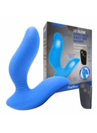 Синий вибромассажер простаты 3,5’’ Remote Control Curve P-spot Massager - 12 см. - Erokay - в Рубцовске купить с доставкой
