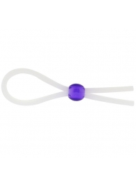 Прозрачное лассо с фиолетовой бусиной SILICONE COCK RING WITH BEAD LAVENDER - NMC - в Рубцовске купить с доставкой