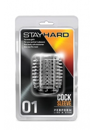 Прозрачная насадка с шипами STAY HARD COCK SLEEVE 01 CLEAR - Blush Novelties - в Рубцовске купить с доставкой