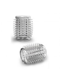 Прозрачная насадка с шипами STAY HARD COCK SLEEVE 01 CLEAR - Blush Novelties - в Рубцовске купить с доставкой