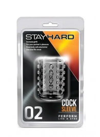Прозрачная насадка на пенис с шишечками STAY HARD COCK SLEEVE 02 CLEAR - Blush Novelties - в Рубцовске купить с доставкой