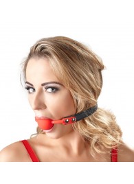 Силиконовый кляп-шар на чёрных ремешках Red Gag silicone - Orion - купить с доставкой в Рубцовске
