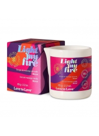 Массажная свеча Light My Fire с ароматом моной - 80 мл. - Love to Love - купить с доставкой в Рубцовске