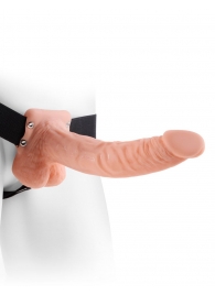 Полый страпон телесного цвета Hollow Strap-On with Balls - 24 см. - Pipedream - купить с доставкой в Рубцовске