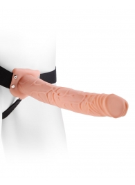 Фаллопротез телесного цвета Hollow Strap-On - 29 см. - Pipedream - купить с доставкой в Рубцовске