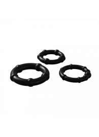 Набор из 3 черных эрекционных колец Babooom Ring Set - Adrien Lastic - в Рубцовске купить с доставкой