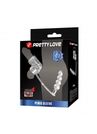 Прозрачная насадка на пенис и мошонку с анальным стимулятором Rilley - Baile - в Рубцовске купить с доставкой