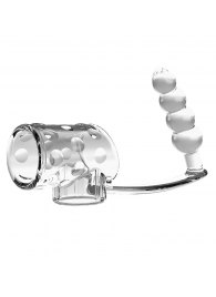 Прозрачная насадка на пенис и мошонку с анальным стимулятором Rilley - Baile - в Рубцовске купить с доставкой