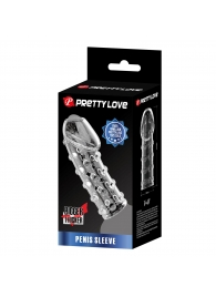 Прозрачная открытая насадка на пенис с бугорками - 19,8 см. - Baile - в Рубцовске купить с доставкой