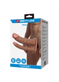 Реалистичная полая насадка на член для двойного проникновения Yairon - 17,5 см. - Baile - купить с доставкой в Рубцовске