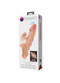 Телесная вибронасадка на пенис с подхватом мошонки - 20 см. - Baile - в Рубцовске купить с доставкой