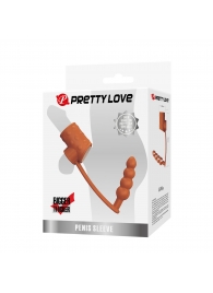 Телесная насадка на пенис и мошонку с анальным стимулятором Rilley - Baile - в Рубцовске купить с доставкой