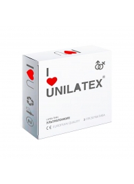 Ультратонкие презервативы Unilatex Ultra Thin - 3 шт. - Unilatex - купить с доставкой в Рубцовске