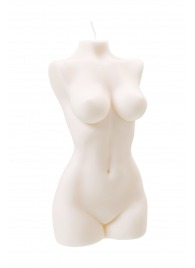 Белая интерьерная свеча в форме женского торса - 850 гр. - Pecado - купить с доставкой в Рубцовске
