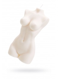 Белая интерьерная свеча в форме женского торса - 850 гр. - Pecado - купить с доставкой в Рубцовске