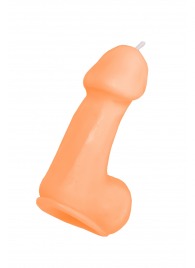 Оранжевая свеча в форме пениса - 47 гр. - Pecado - купить с доставкой в Рубцовске