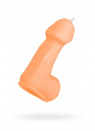 Оранжевая свеча в форме пениса - 47 гр. - Pecado - купить с доставкой в Рубцовске