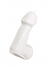 Белая свеча в форме пениса - 47 гр. - Pecado - купить с доставкой в Рубцовске