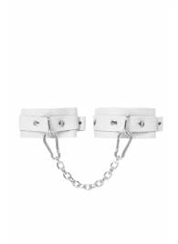 Белые мини-оковы со скруглёнными углами - Pecado - купить с доставкой в Рубцовске