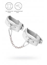 Белые мини-оковы со скруглёнными углами - Pecado - купить с доставкой в Рубцовске