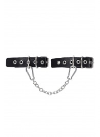Черные оковы из одного ремешка с люверсами - Pecado - купить с доставкой в Рубцовске